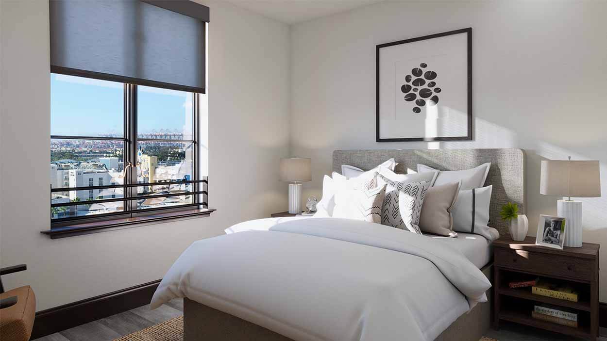 Bedroom_1250_Low Black and White Historic Image of the Ocean Center Building and the Old Pike