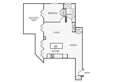 1 Bedroom Apartment 11GG - 1 Bedroom - 1 Bathroom - 914 sf - with Balcony/Patio