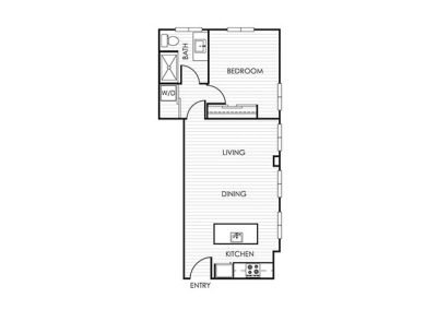 1 Bedroom Apartment 11Q - 1 Bedroom - 1 Bathroom - 791 sf
